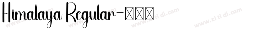 Himalaya Regular字体转换